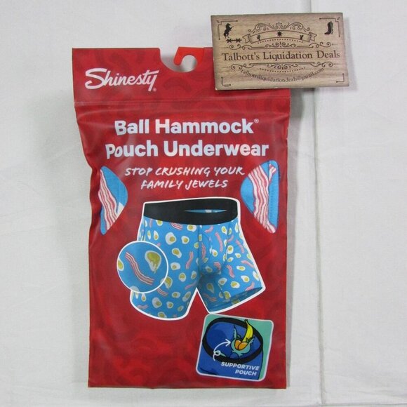 Shinesty Men's SM Wakey Wakey Eggs & Bacon Hammock Pouch Underwear Boxer - Picture 2 of 4